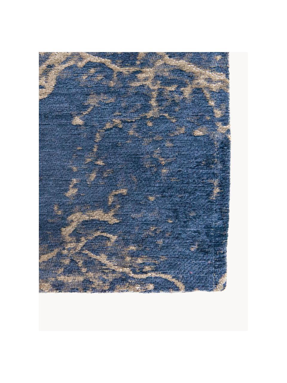 Teppich Abyss mit abstraktem Muster, 100 % Polyester, Blau- und Beigetöne, B 80 x L 150 cm (Grösse XS)