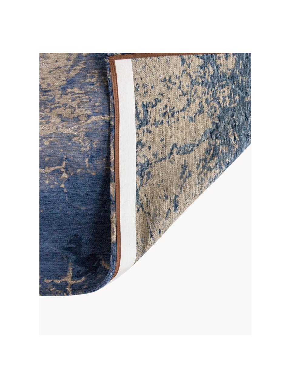Teppich Abyss mit abstraktem Muster, 100 % Polyester, Blau- und Beigetöne, B 80 x L 150 cm (Grösse XS)