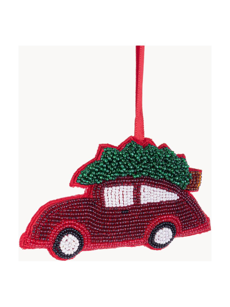 Addobbo albero di Natale London, Plastica, feltro, Tonalità rosse, verde, bianco, Larg. 12 x Alt. 6 cm