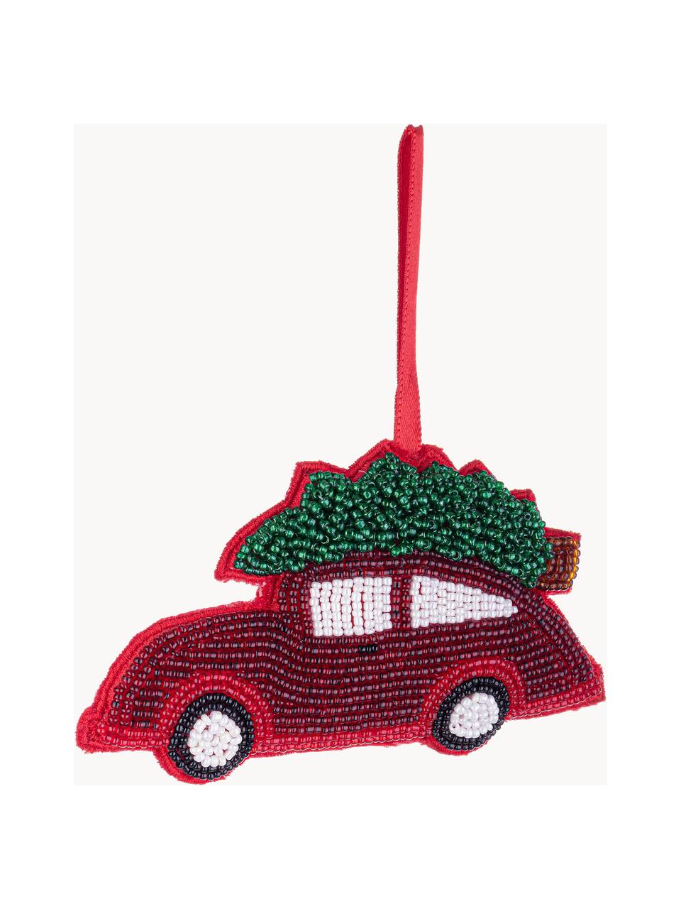 Addobbo albero di Natale London, Plastica, feltro, Tonalità rosse, verde, bianco, Larg. 12 x Alt. 6 cm