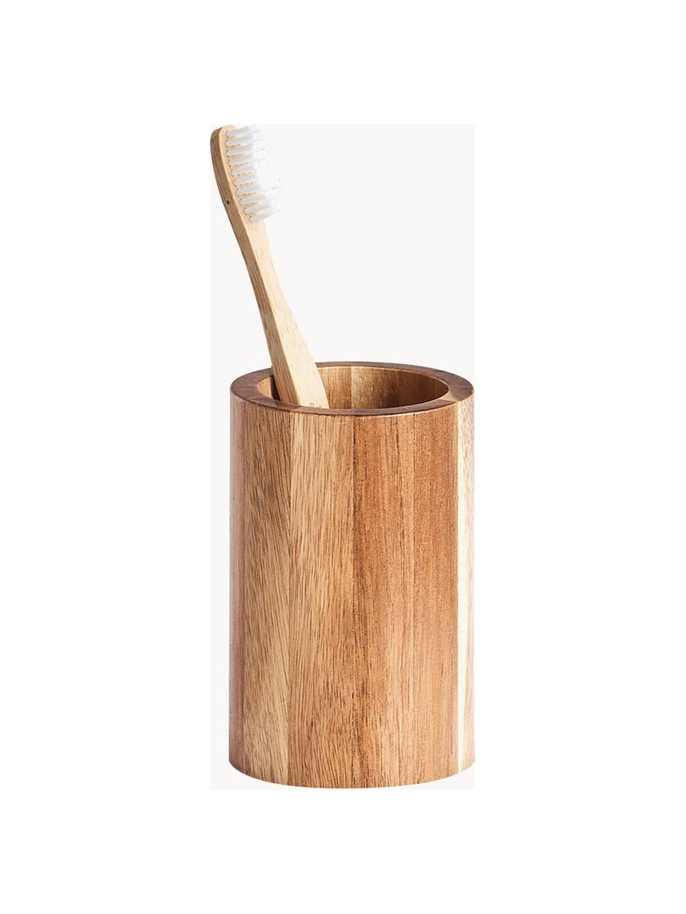 Porte-brosses à dents en bois d'acacia Wood, Bois d'acacia, Bois d'acacia, Ø 7 x haut. 11 cm