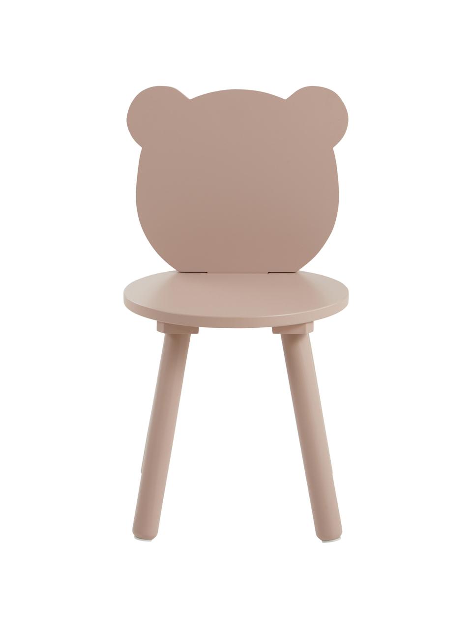 Sillas infantiles de madera Beary, 2 uds., Madera de pino, tablero de fibras de densidad media (MDF), pintado, Caqui, blanco, An 30 x Al 58 cm