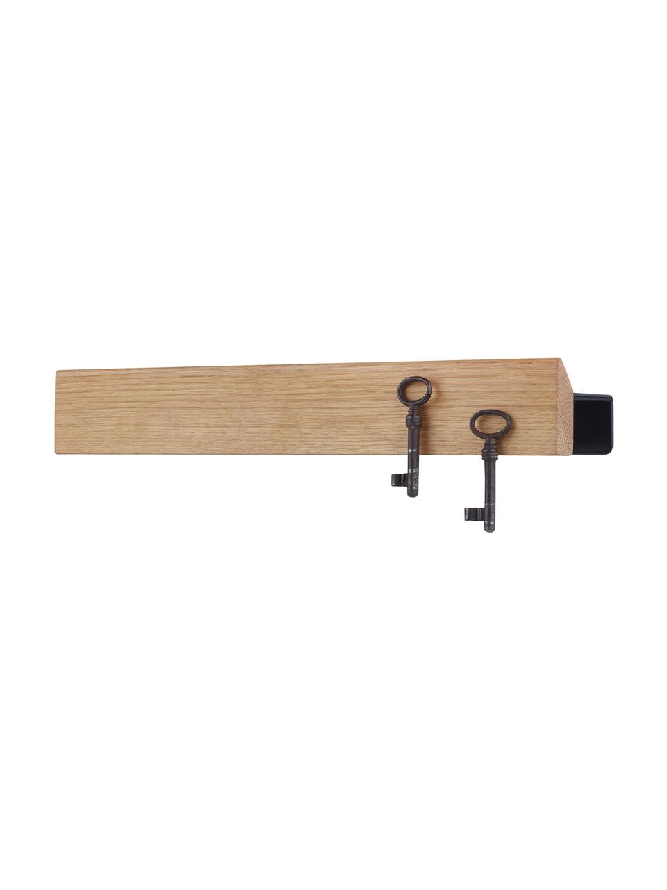 Magnetická lišta Flex, Světlé dřevo, černá, Š 40 cm, V 6 cm