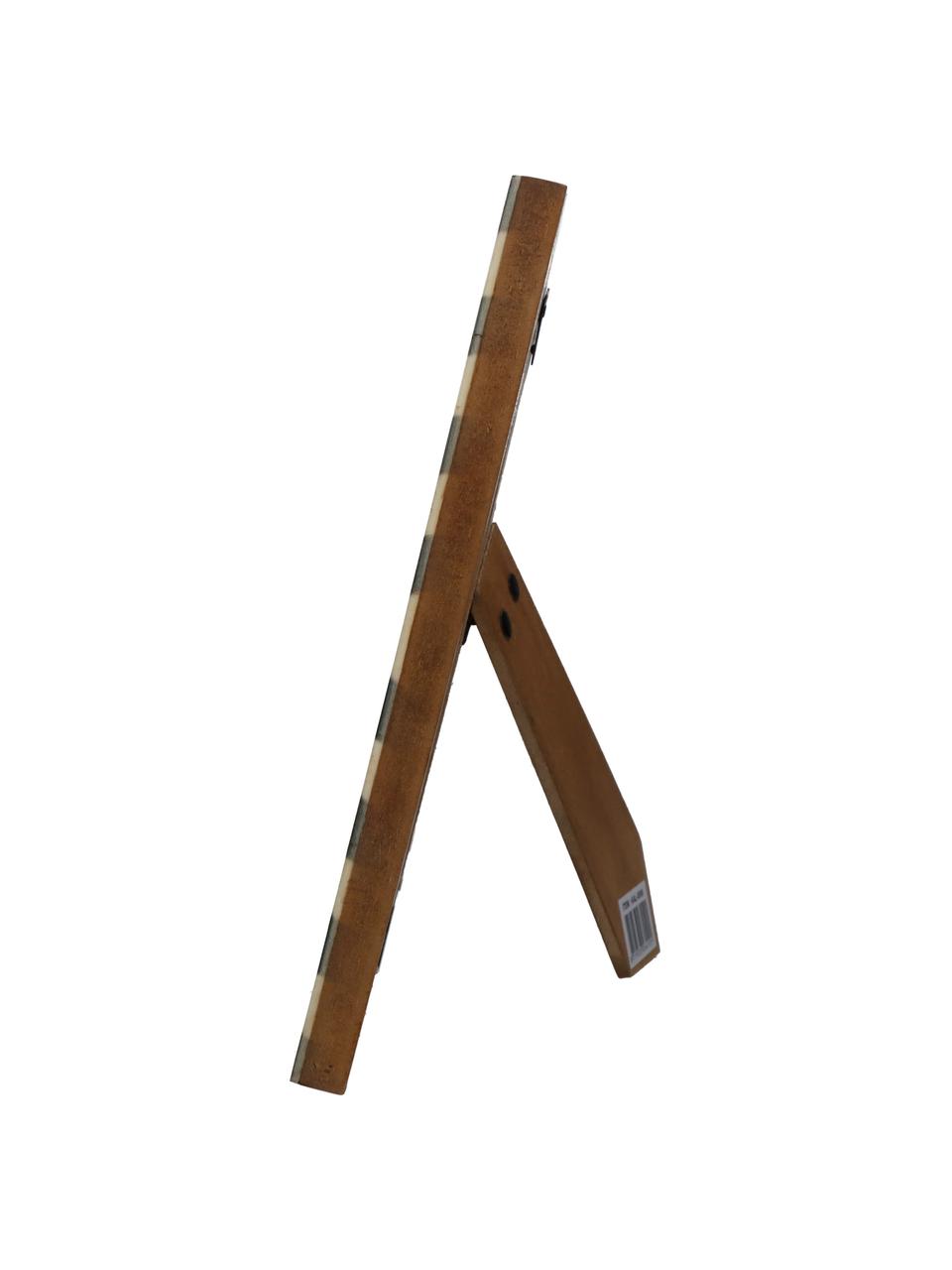 Bilderrahmen Miles, Rahmen: Polyresin, Rückseite: Mitteldichte Holzfaserpla, Schwarz, Weiß, 10 x 15 cm