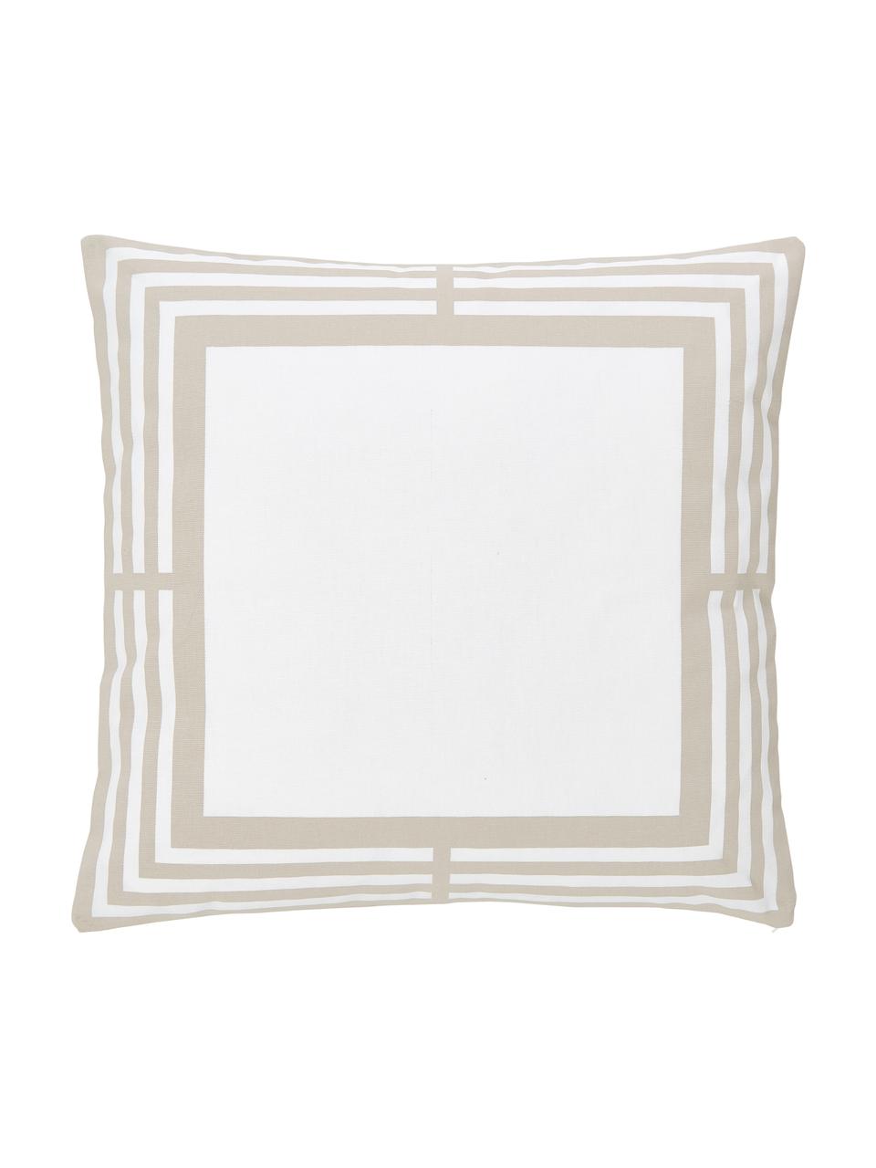 Poszewka na poduszkę Zahra, 100% bawełna, Biały, beżowy, S 45 x D 45 cm