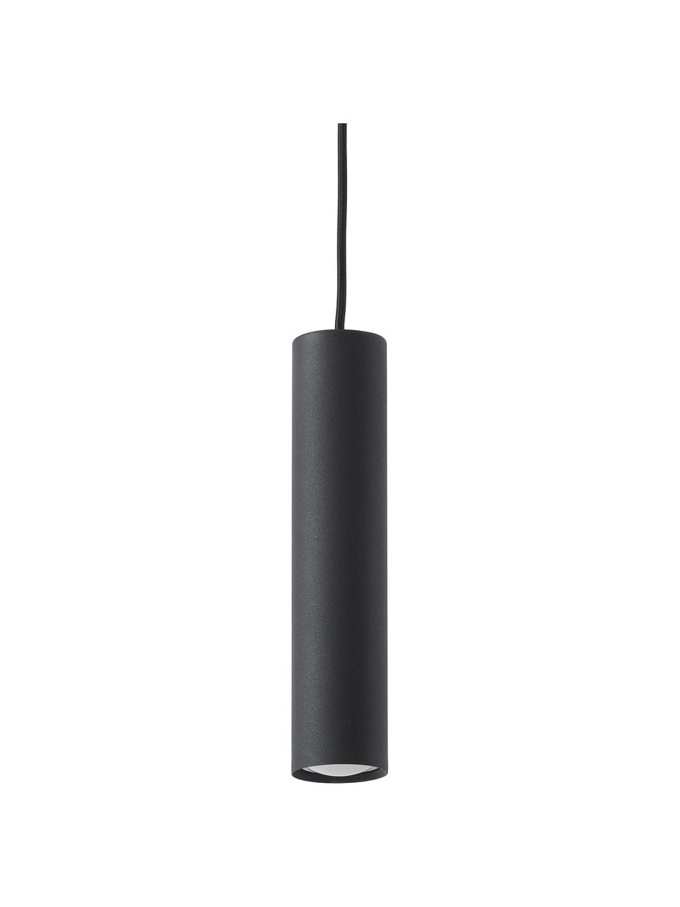 Lámpara de techo pequeña Paris, Pantalla: acero recubierto, Anclaje: acero recubierto, Cable: plástico, Negro, Ø 6 x Al 28 cm