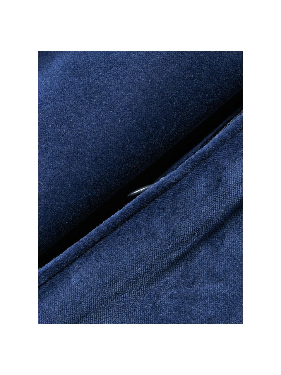 Housse de coussin en velours Dana, 100 % coton

Le matériau est certifié STANDARD 100 OEKO-TEX®, 21.HCN.84376, Hohenstein, Bleu marine, larg. 40 x long. 40 cm