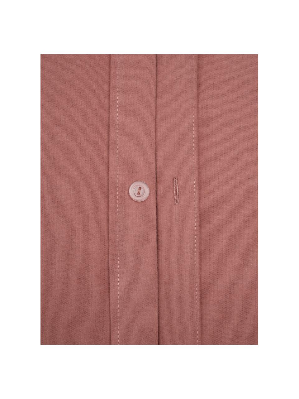 Pościel z flaneli Erica, Blady różowy, 240 x 220 cm + 2 poduszki 80 x 80 cm