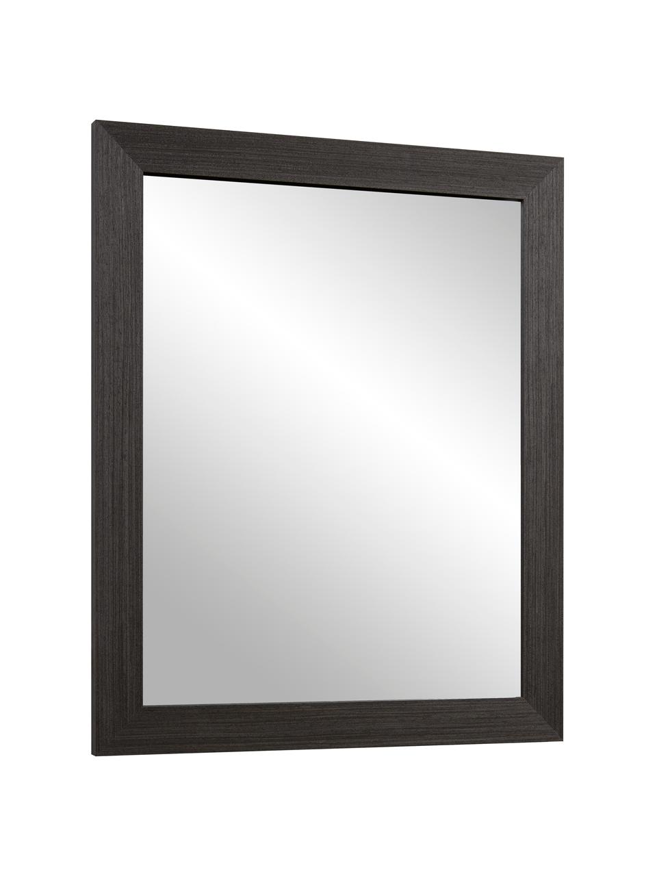 Wandspiegel Wilany mit Holzrahmen, Rahmen: Holz, Spiegelfläche: Spiegelglas, Anthrazit, 47 x 58 cm
