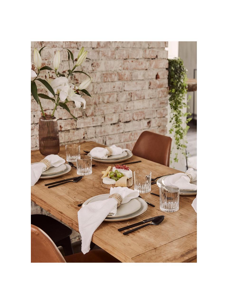 Handgemaakte keramische dinerborden Thalia in beige, 2 stuks, Keramiek, Beige, Ø 27 cm