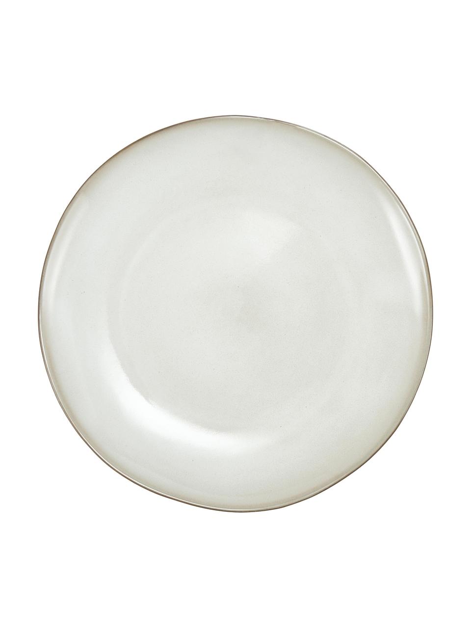 Platos llanos artesanales de gres Thalia, 2 uds., Gres, Beige, Ø 27 cm