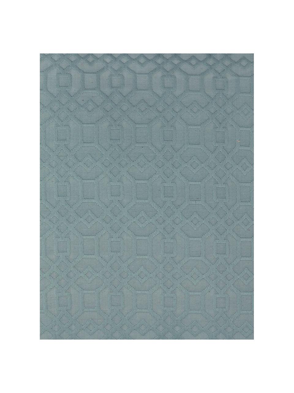 Kussenhoes Feliz met grafisch patroon, 60% katoen, 40% polyester, Blauw, B 50 x L 50 cm