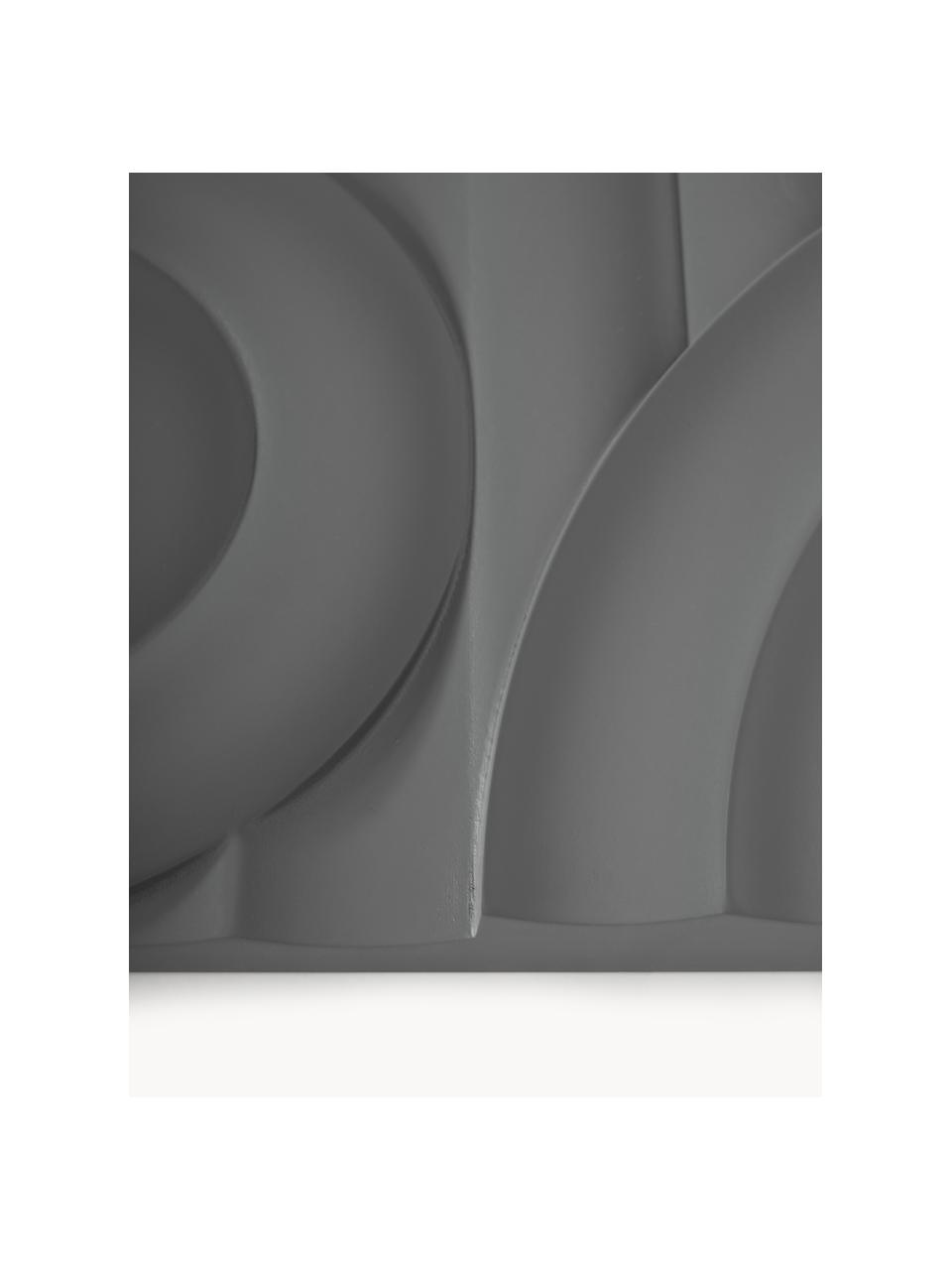 Decoración de pared Massimo, Tablero de fibras de densidad media (MDF), Gris oscuro, An 120 x Al 60 cm
