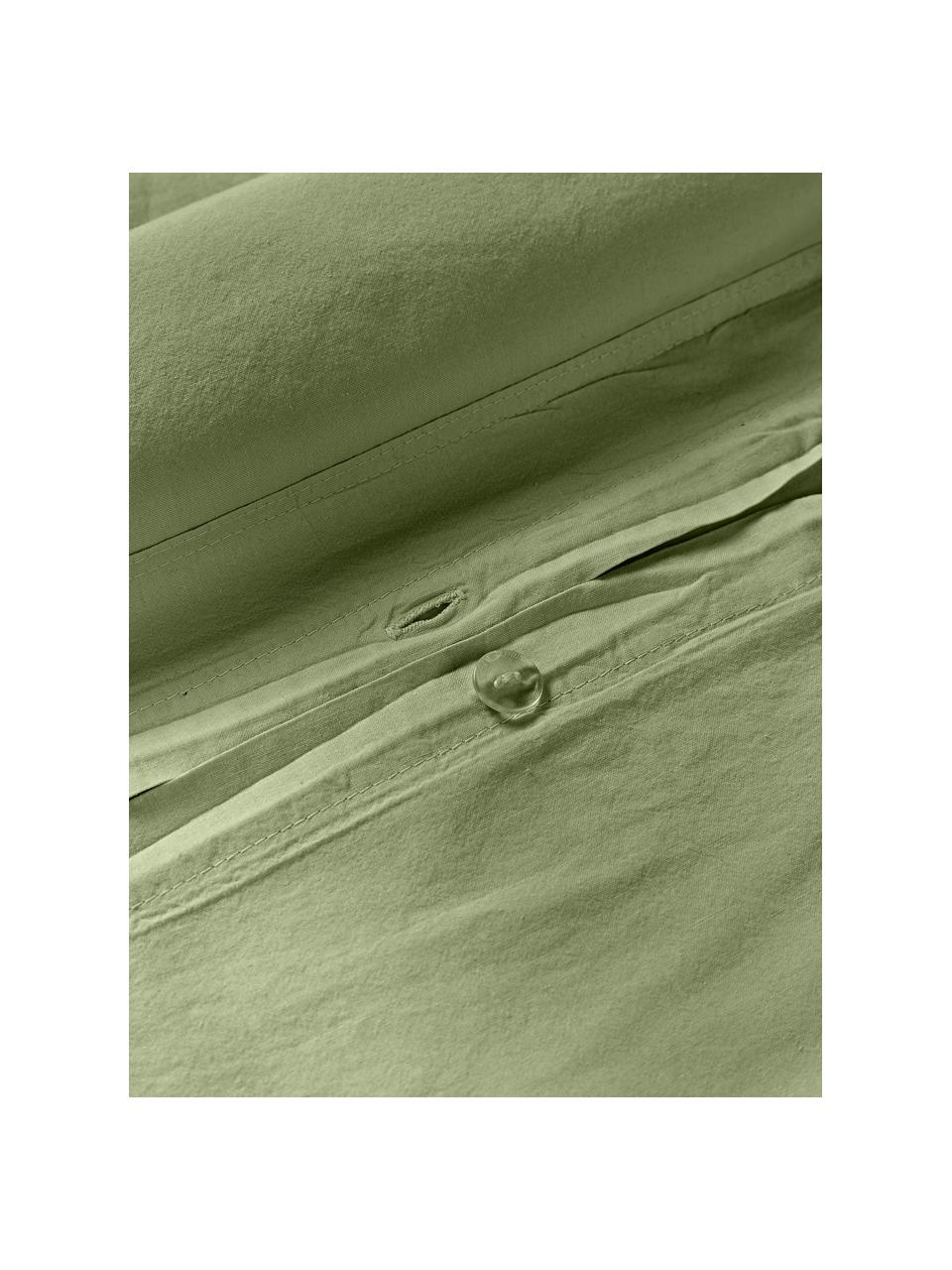 Bavlněný povlak na polštář se sepraným efektem Darlyn, 100 % bavlna
Hustota tkaniny 150 TC, standardní kvalita

Bavlněné povlečení je měkké na dotek, dobře absorbuje vlhkost a je vhodné pro alergiky.

Speciální proces praní dodává látce robustní, nepravidelný vzhled Stonewash. Díky tomu je látka měkká a pružná na dotek a dodává jí přirozený pomačkaný vzhled, který nevyžaduje žehlení a vyzařuje útulnost.

Materiál použitý v tomto produktu byl testován na škodlivé látky a certifikován podle STANDARD 100 od OEKO-TEX®, 4265CIT, CITEVE., Olivově zelená, Š 40 cm, D 80 cm