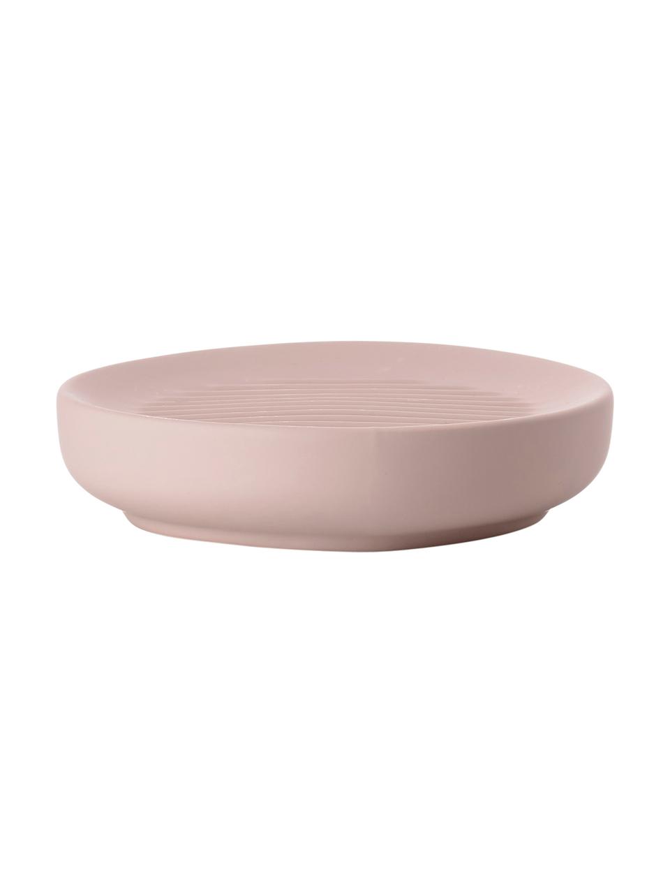 Mydelniczka z porcelany Ume, Kamionka z powłoką Soft-touch (tworzywo sztuczne), Beżowy, Ø 12 x W 3 cm