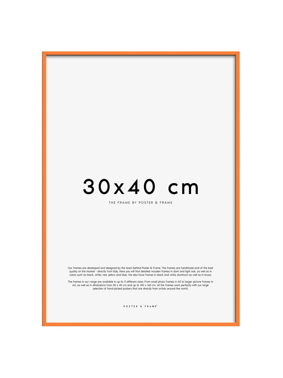 Handgefertigter Bilderrahmen Explore, verschiedene Größen, Rahmen: Kiefernholz, Vorderseite: Acrylglas Dieses Produkt , Orange, 30 x 40 cm