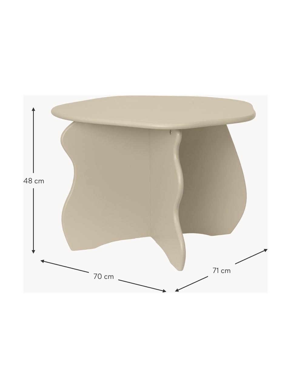 Table en bois de forme organique pour enfant Slope, MDF laqué

Ce produit est fabriqué à partir de bois certifié FSC® issu d'une exploitation durable, Beige clair, larg. 71 x prof. 70 cm