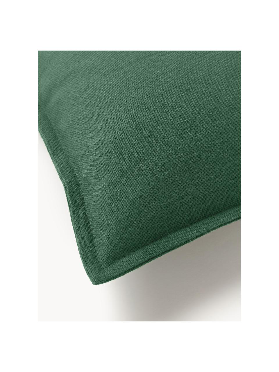 Poszewka na poduszkę z bawełny Vicky, 100% bawełna, Ciemny zielony, S 30 x D 50 cm