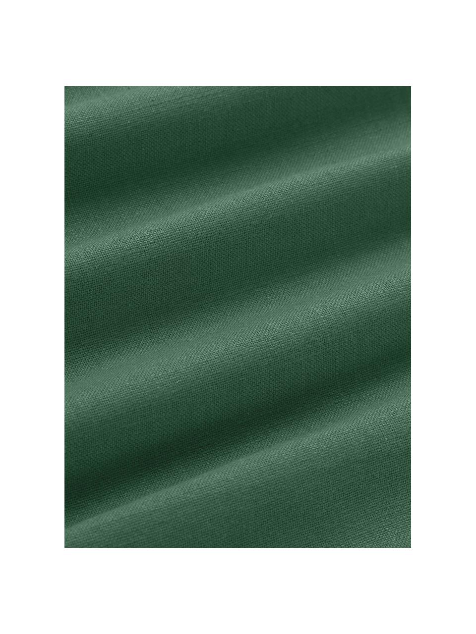 Funda de cojín de algodón Vicky, 100% algodón, Verde oscuro, An 30 x Al 50 cm