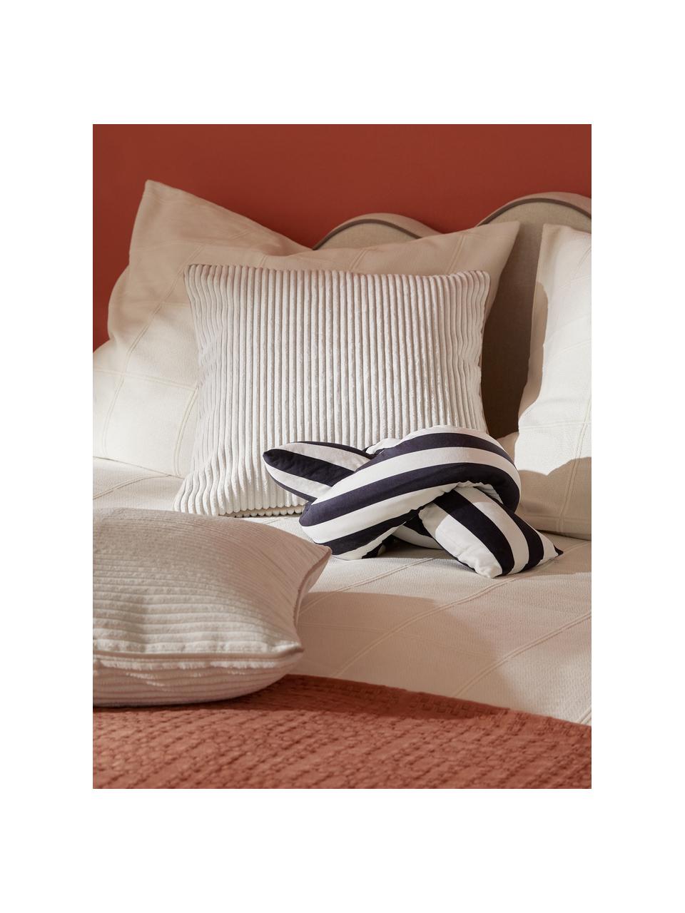 Housse de coussin en velours côtelé Kylen, Velours côtelé (90 % polyester, 10 % nylon)
 
Le matériau est certifié STANDARD 100 OEKO-TEX®, 21.HCN.84376, Blanc cassé, beige clair, larg. 50 x long. 50 cm