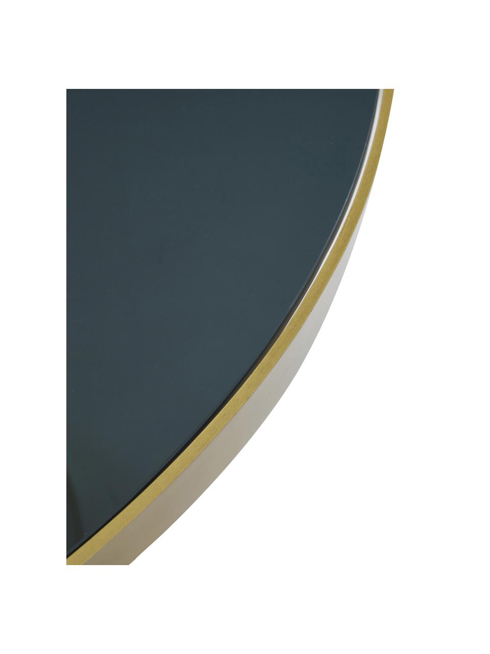 Runder Esstisch Marika mit Glasplatte, Ø 100 cm, Gestell: Metall, lackiert, Tischplatte: Glas, getönt, Transparent, Ø 100 x H 76 cm