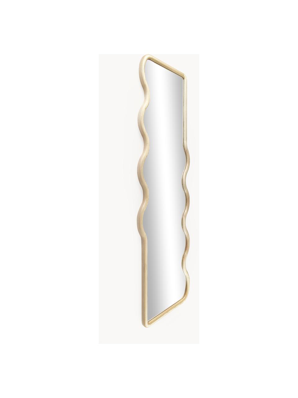 Espejo de pared de madera Stream, Espejo: cristal, Parte trasera: tablero de fibras de dens, Madera de fresno, An 50 x Al 175 cm