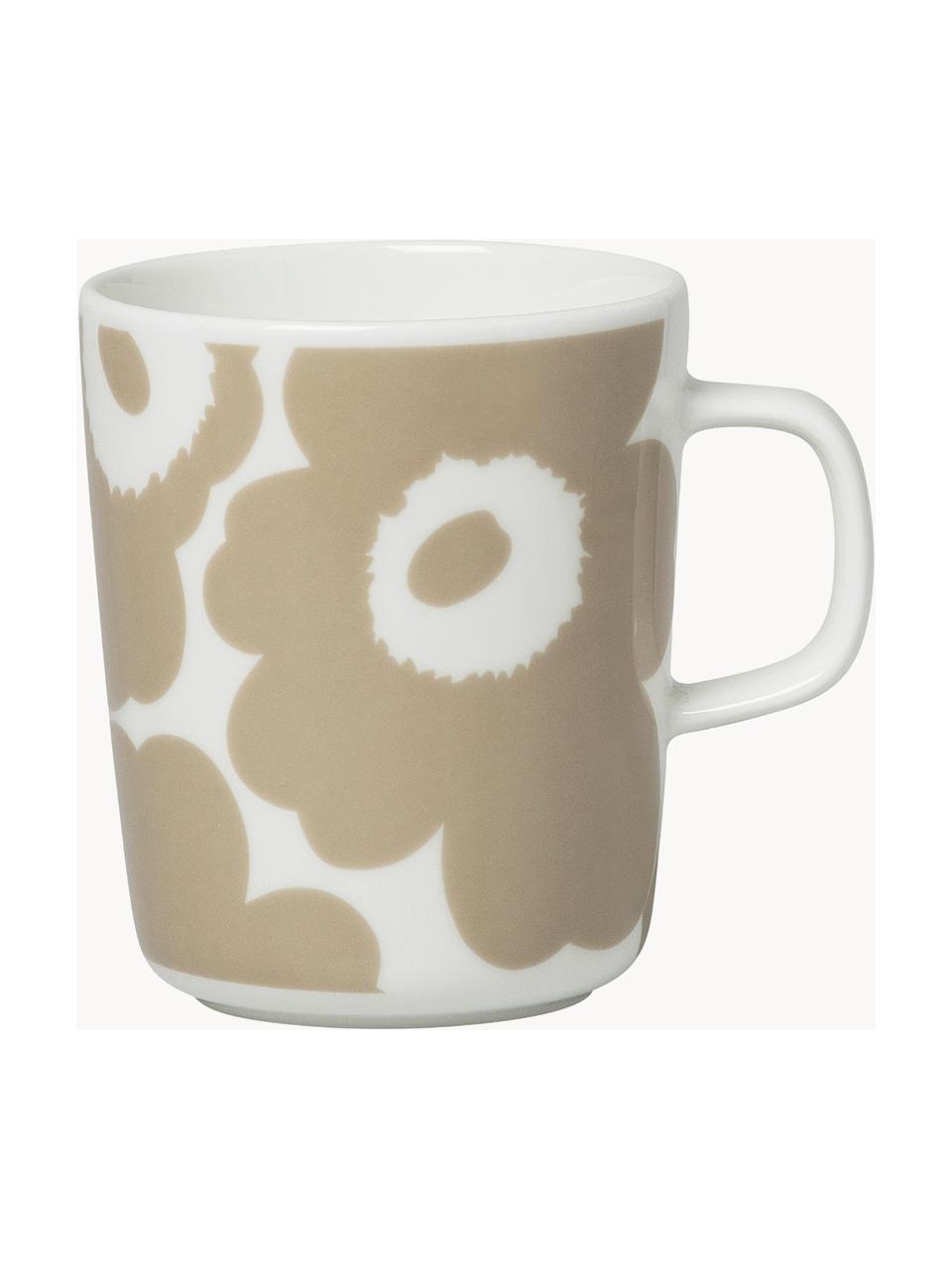 Tasse Unikko, Steinzeug, Weiß, Beige, Ø 8 x H 10 cm, 250 ml