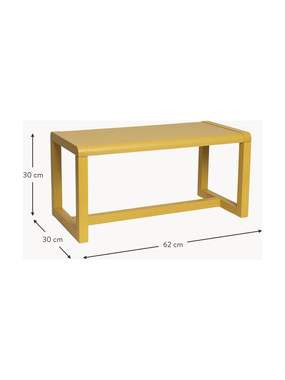 Banc en bois pour enfant Little Architect, Bois de frêne, placage en frêne, MDF

Ce produit est fabriqué à partir de bois certifié FSC® issu d'une exploitation durable, Jaune moutarde, larg. 62 x prof. 30 cm