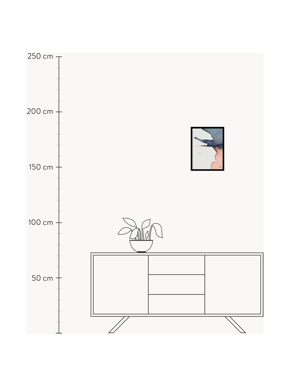 Ingelijste digitale print Paint II, Lijst: kunststoffen frame met gl, Meerkleurig, B 30 x H 40 cm