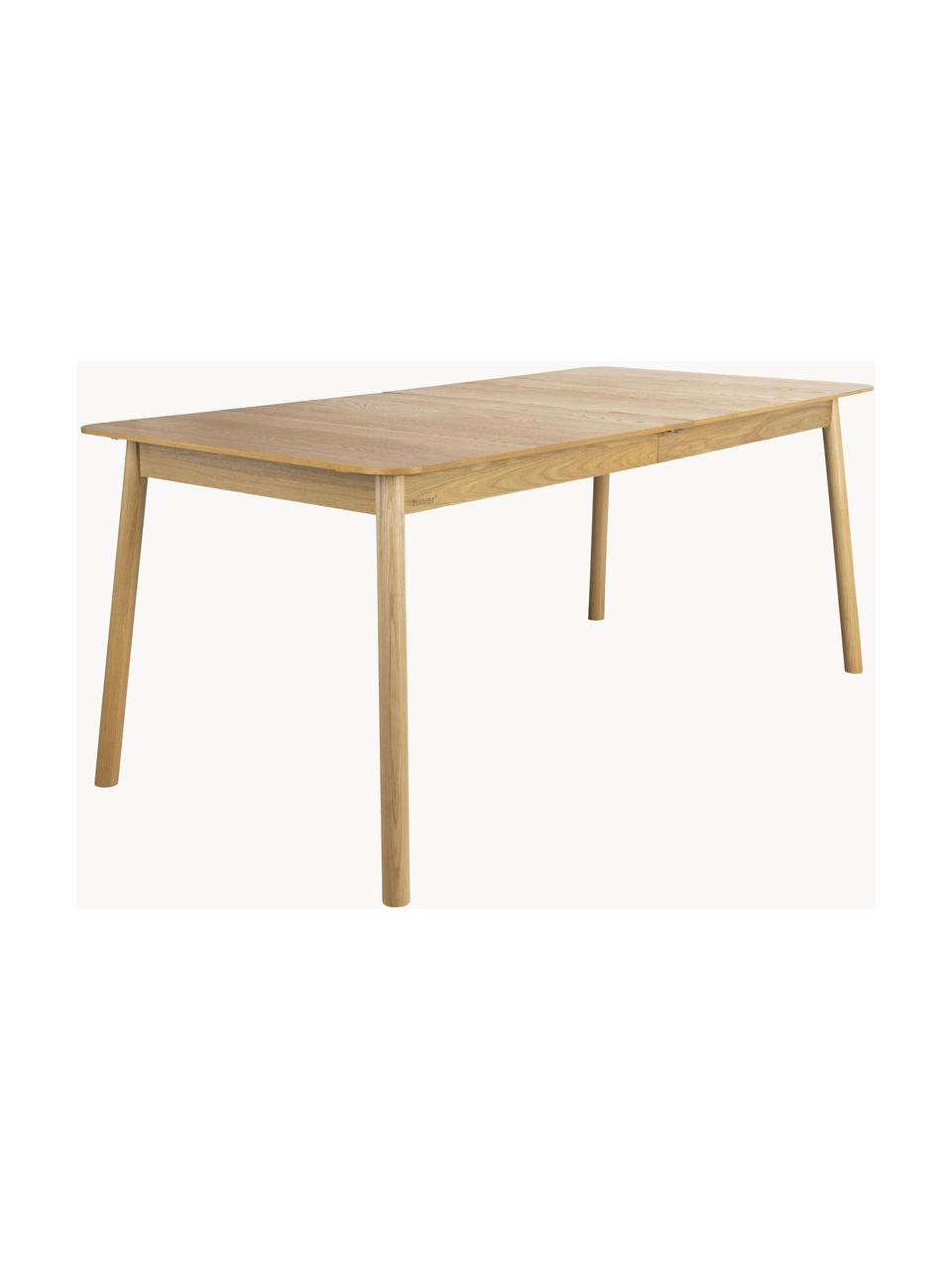 Mesa de comedor extensible de madera de fresno Glimps, 180- 240 x 90 cm, Patas: madera de fresno maciza, Tablero: de fibras de densidad med, Madera de fresno, An 180/240 x F 90 cm