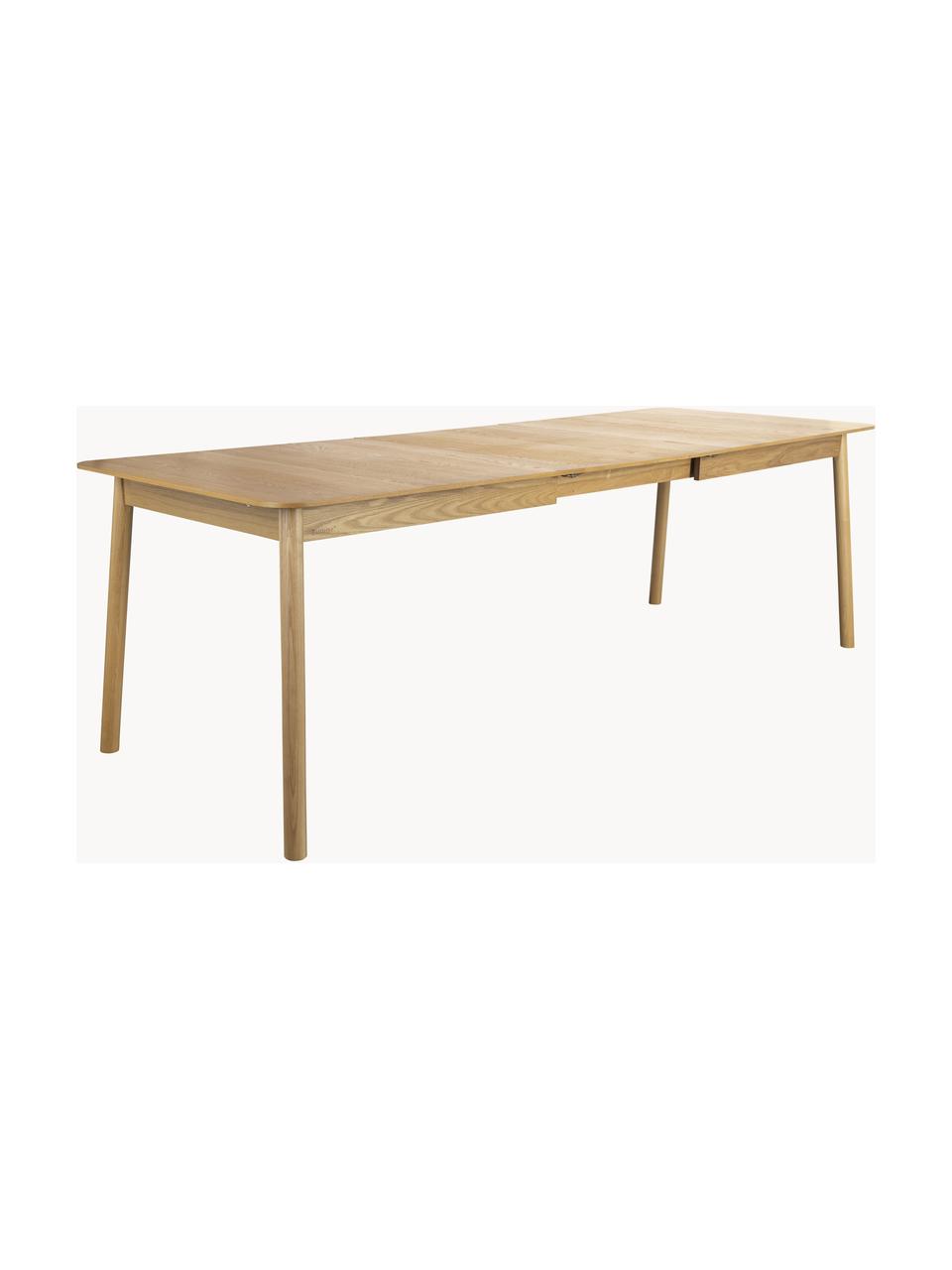 Mesa de comedor extensible de madera de fresno Glimps, 180- 240 x 90 cm, Patas: madera de fresno maciza, Tablero: de fibras de densidad med, Madera de fresno, An 180/240 x F 90 cm