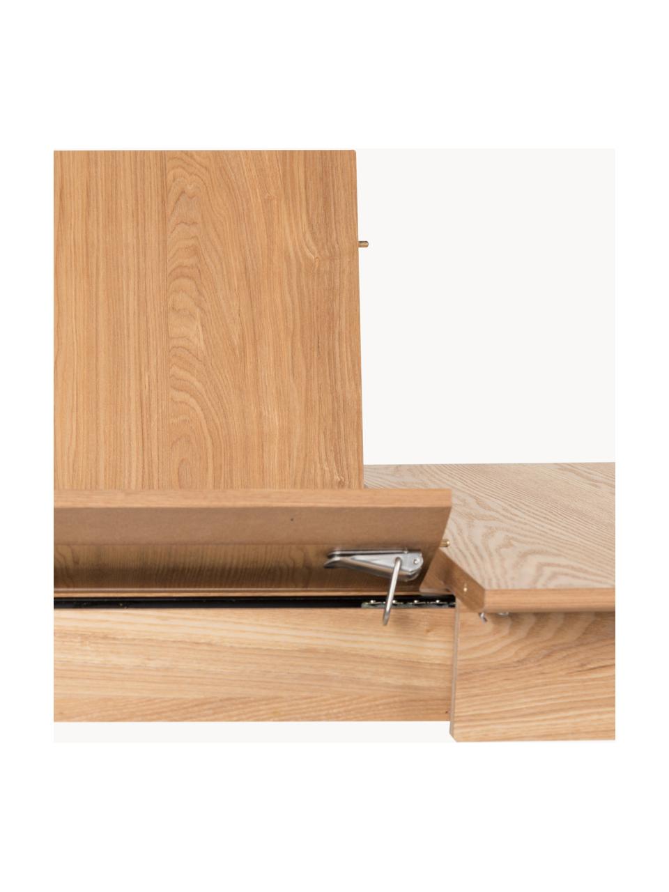 Mesa de comedor extensible de madera de fresno Glimps, 180- 240 x 90 cm, Patas: madera de fresno maciza, Tablero: de fibras de densidad med, Madera de fresno, An 180/240 x F 90 cm