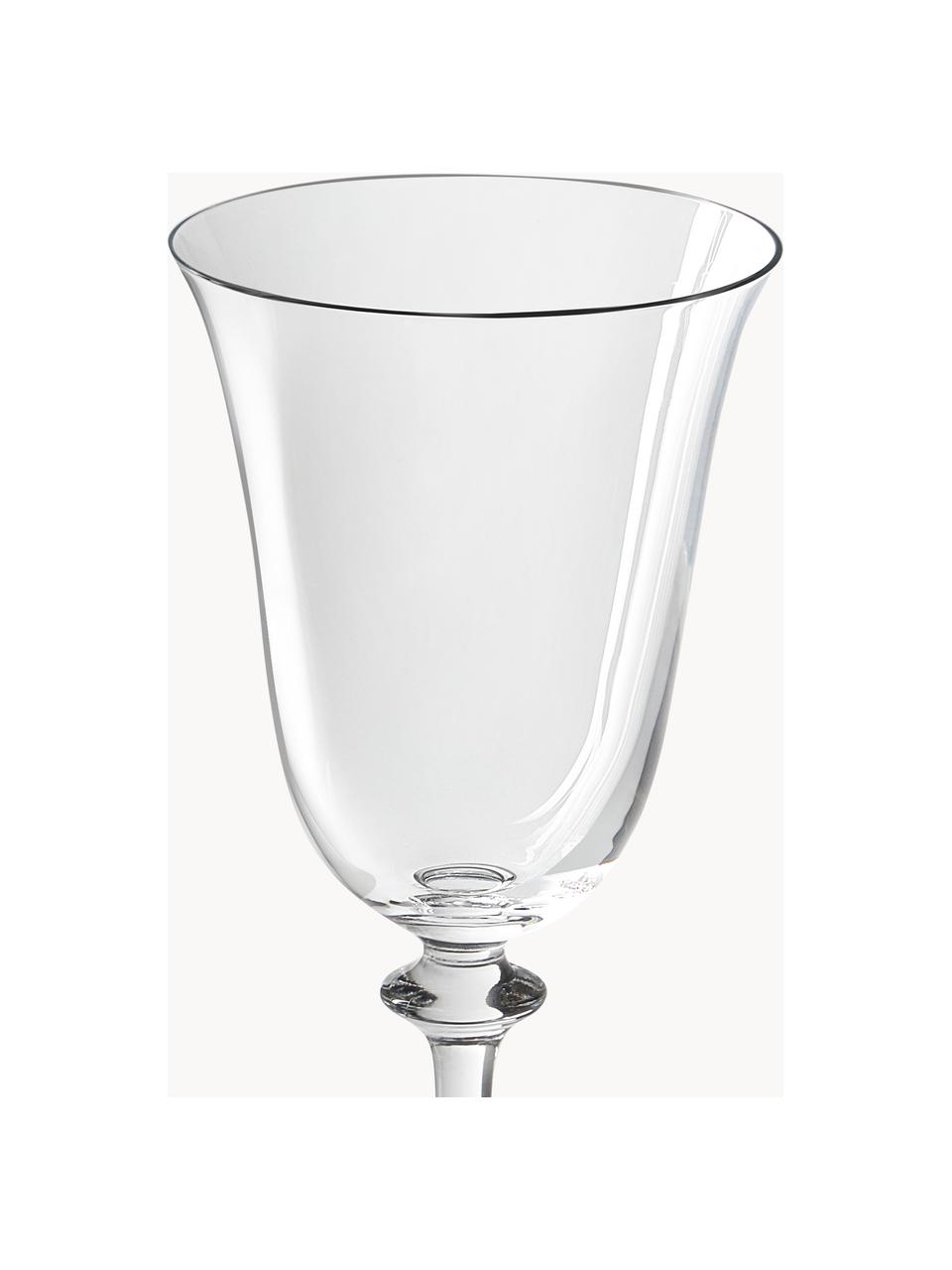 Poháre na biele víno Lacey, 4 ks, Krištáľové sklo, Priehľadná, Ø 7 x V 25 cm, 185 ml