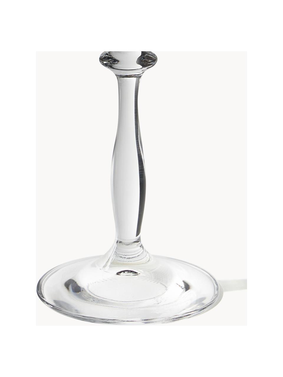 Copas de vino blanco Lacey, 4 uds., Vidrio, Transparente, Ø 7 x Al 25 cm, 200 ml