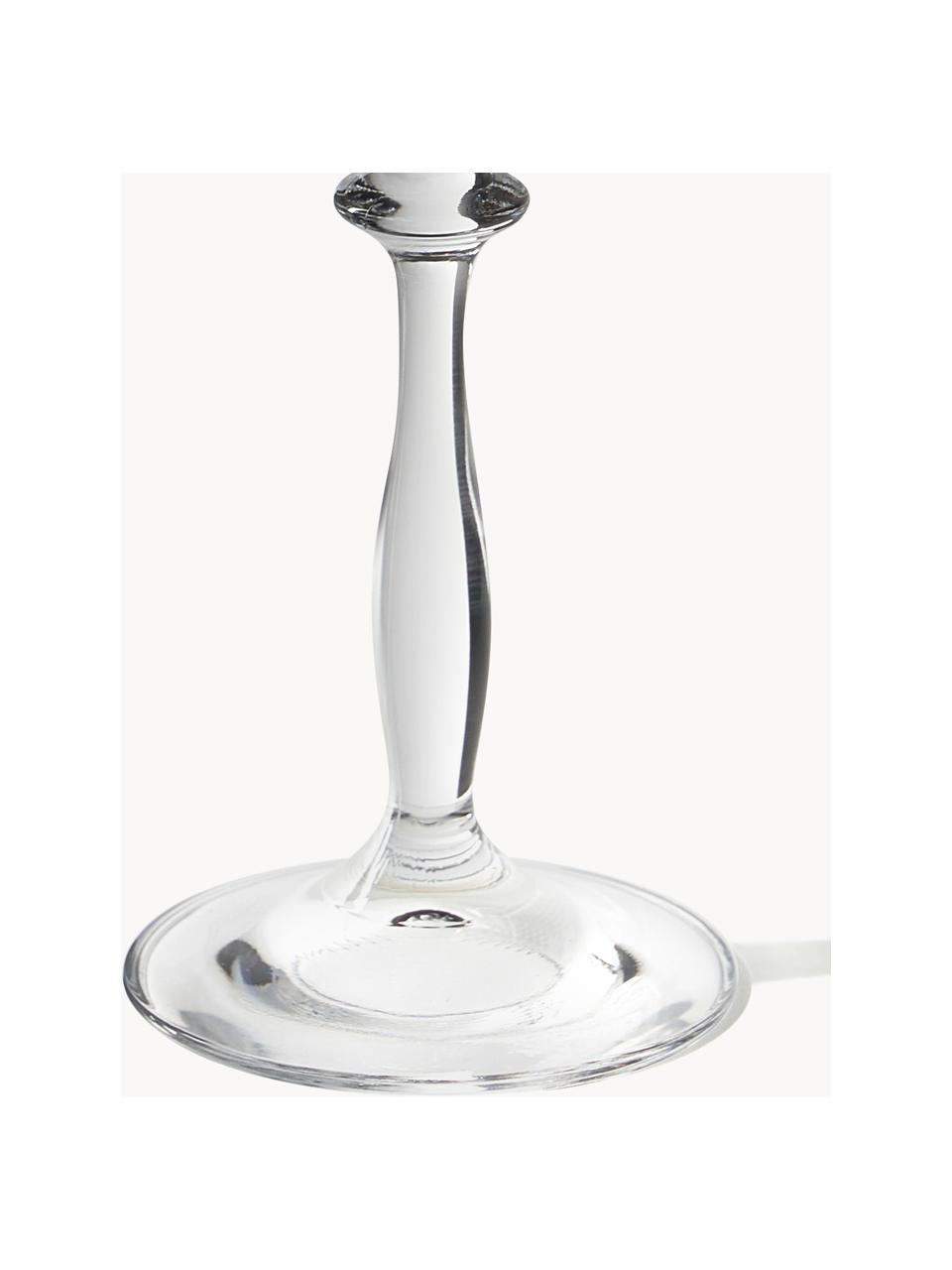 Copas de vino blanco Lacey, 4 uds., Vidrio de cristal, Transparente, Ø 7 x Al 25 cm, 200 ml