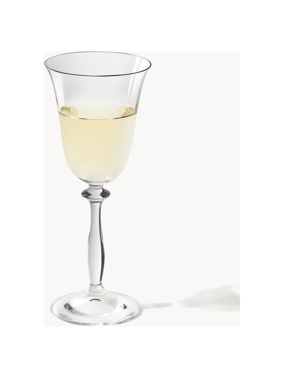 Weißweingläser Lacey, 4 Stück, Glas, Transparent, Ø 7 x H 25 cm, 200 ml