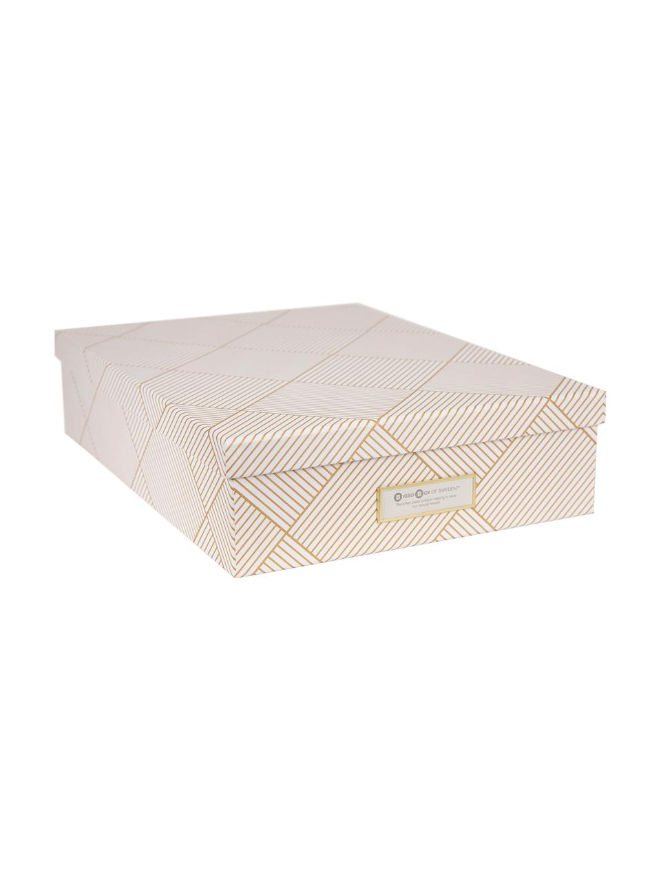 Caja Oskar, Caja: cartón macizo laminado, Dorado, blanco, An 26 x Al 9 cm