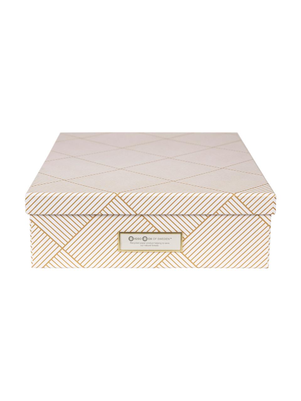 Caja Oskar, Caja: cartón macizo laminado, Dorado, blanco, An 26 x Al 9 cm