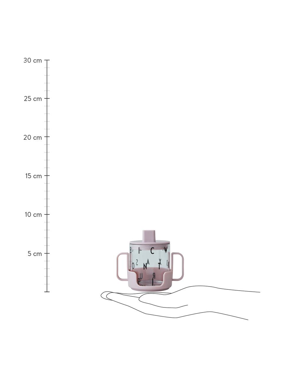 Kubek dla dzieci z uchwytem Grow With Your Cup, Tritan, wolne od BPA, Blady różowy, Ø 7 x W 8 cm