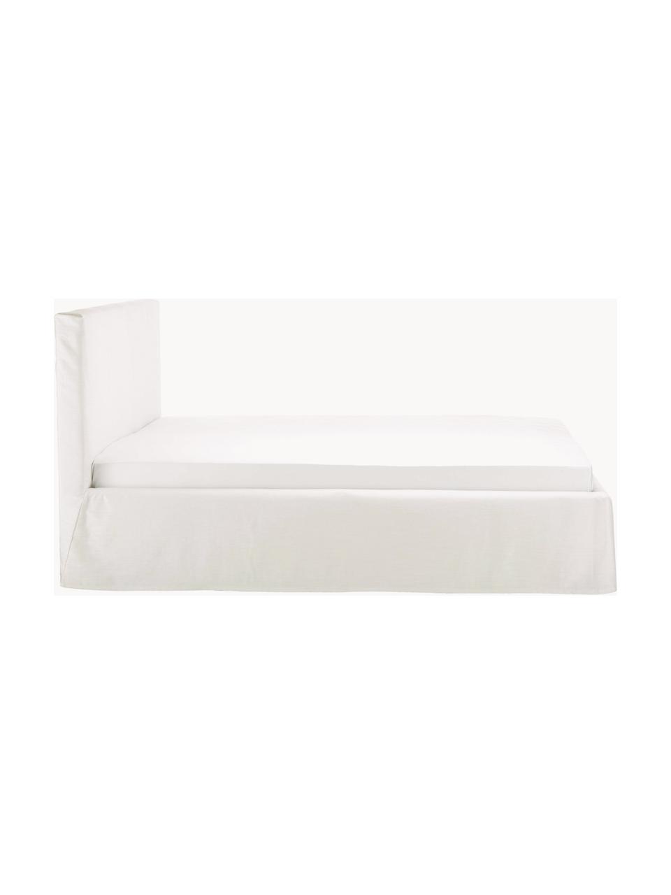 Čalouněná postel s úložným prostorem Feather, Světle béžová, Š 160 x D 200 cm