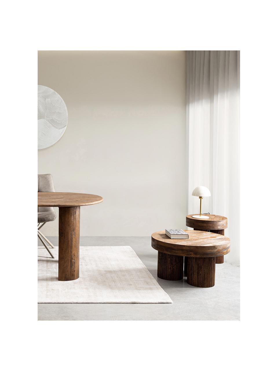 Kulatý konferenční stolek z mangového dřeva Dacca, Mangové dřevo, Mangové dřevo, Ø 75 cm