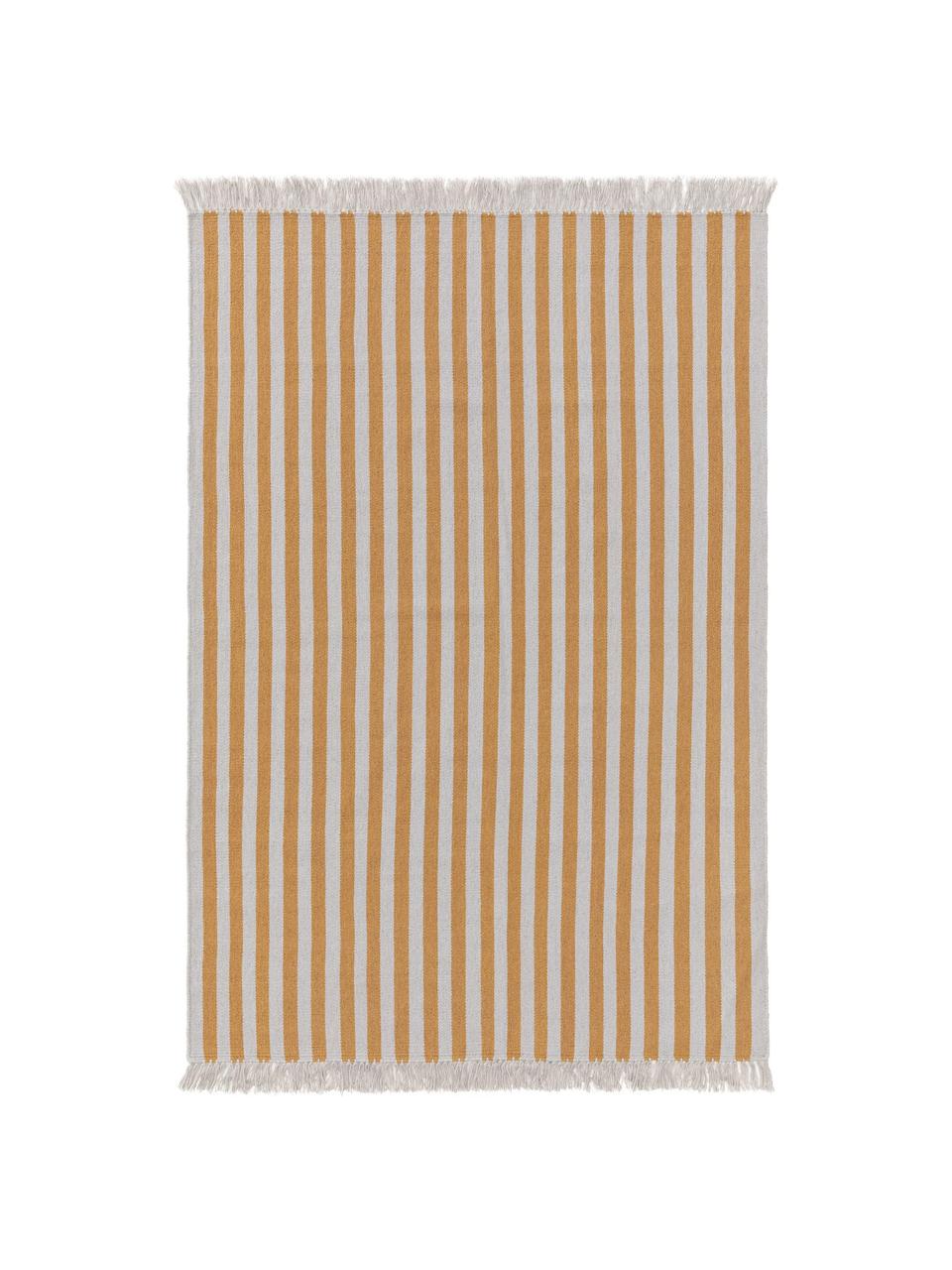 Dywan z wełny Gitta, 90% wełna, 10% bawełna
Włókna dywanów wełnianych mogą nieznacznie rozluźniać się w pierwszych tygodniach użytkowania, co ustępuje po pewnym czasie, Żółty, jasny szary, S 200 x D 300 cm (Rozmiar L)