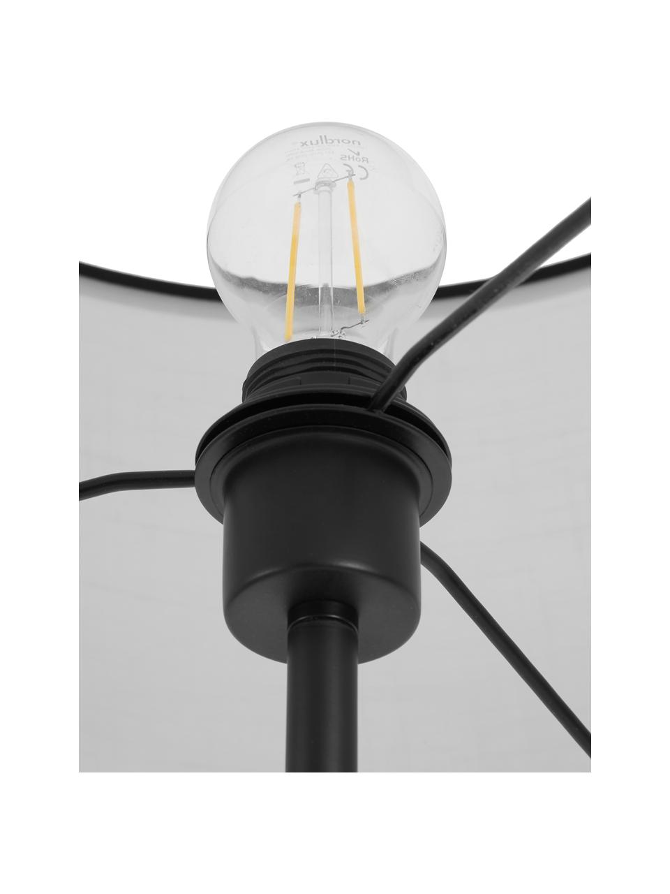 Stehlampe Claudette mit Leinenschirm, Lampenschirm: Leinen, strukturiert, Lampenfuß: Metall, pulverbeschichtet, Weiß, Schwarz, H 165 cm