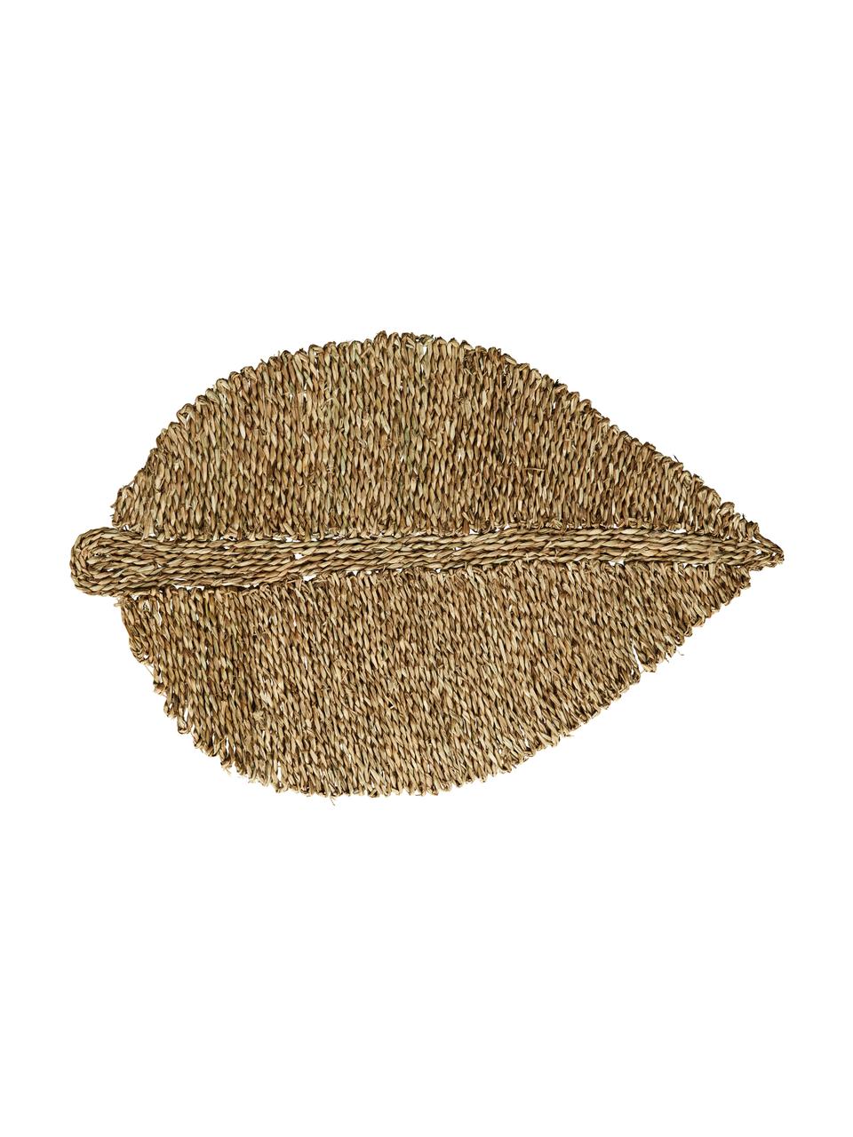 Wycieraczka z trawy morskiej Leaflet, Trawa morska, Brązowy, S 52 x D 80 cm