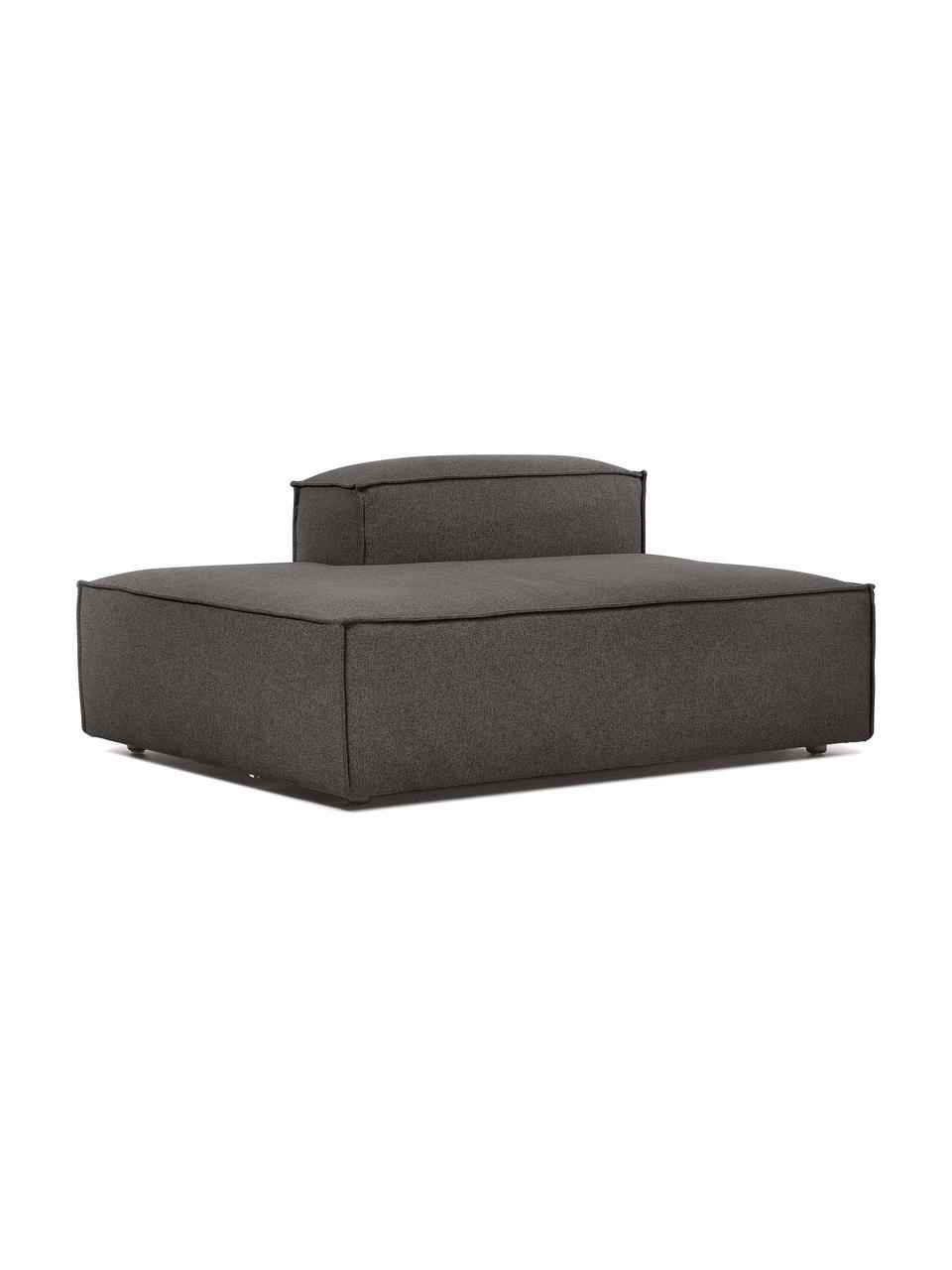 Modulo-Chaise longue Lennon, Rivestimento: 100% poliestere Con 115.0, Struttura: legno di pino massiccio, , Piedini: plastica, Tessuto antracite, Larg. 150 x Alt. 68 cm, schienale a destra