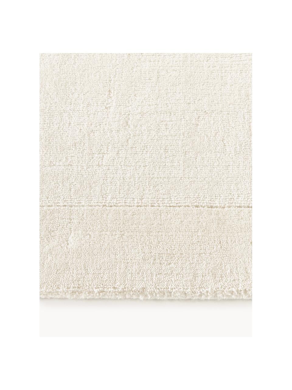 Tapis chatoyant Kari, 100 % polyester, certifié GRS, Blanc crème, larg. 80 x long. 150 cm (taille XS)