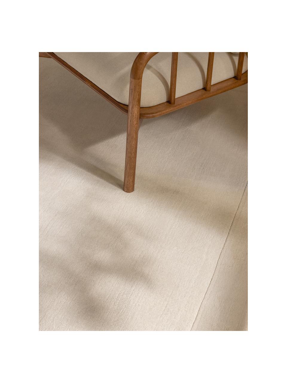 Alfombra de pelo corto Kari, 100% poliéster con certificado GRS, Blanco crema, An 80 x L 150 cm (Tamaño XS)