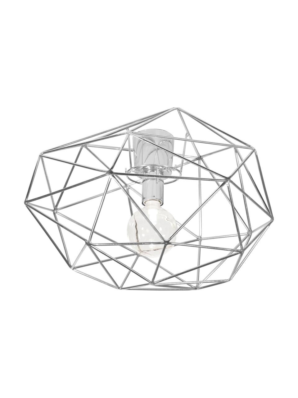 Plafondlamp Diamond, Verchroomd messing, Chroomkleurig, Ø 50 x H 32 cm