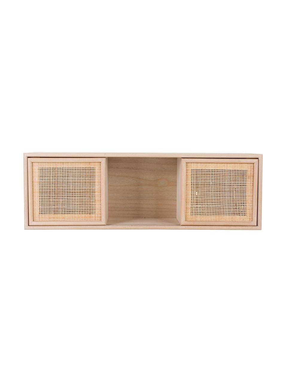 Estante de pared de madera Cayetana, Estructura: tablero de fibras de dens, Madera clara, An 81 x Al 26 cm