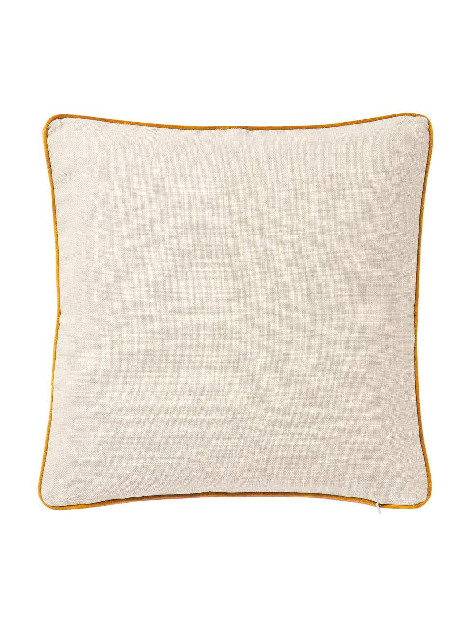 Povlak na polštář s dvoubarevným lemováním Cressida, 100% polyester, Béžová, Š 45 cm, D 45 cm